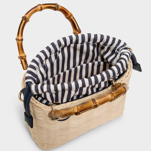 Cabin Retreat Navy Brown Bucket Bag - Picture 3 of 3